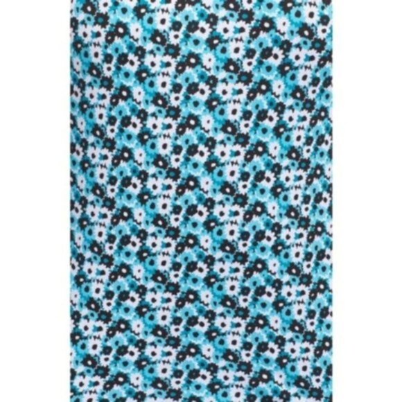 Michael Kors Womens Blue White Floral Off the Shoulder Top Plus Sz 0X New - Picture 9 of 12